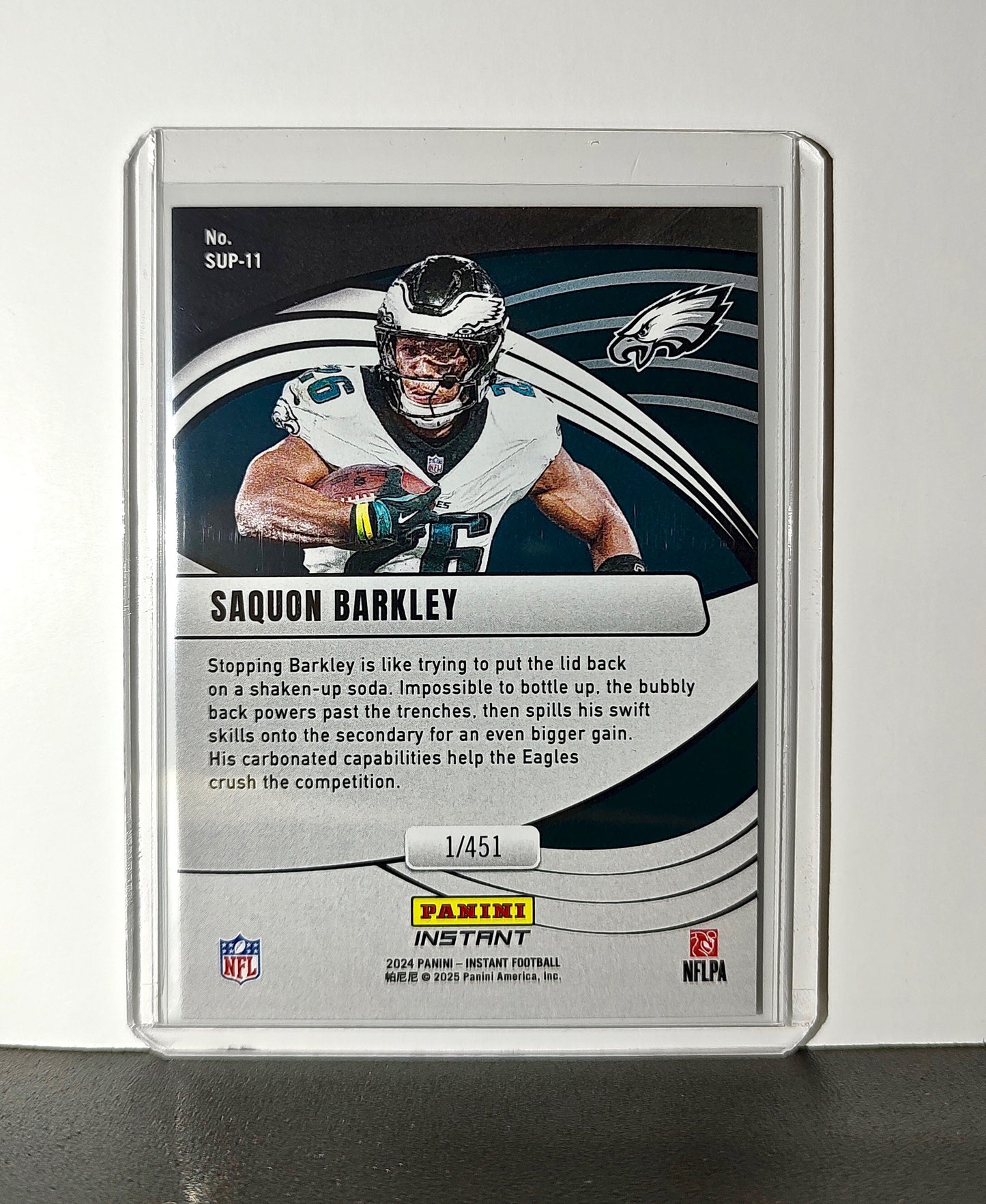 Saquon Barkley 2024 Panini Supernova NFL #11 Card Philadelphia Eagles 1/451