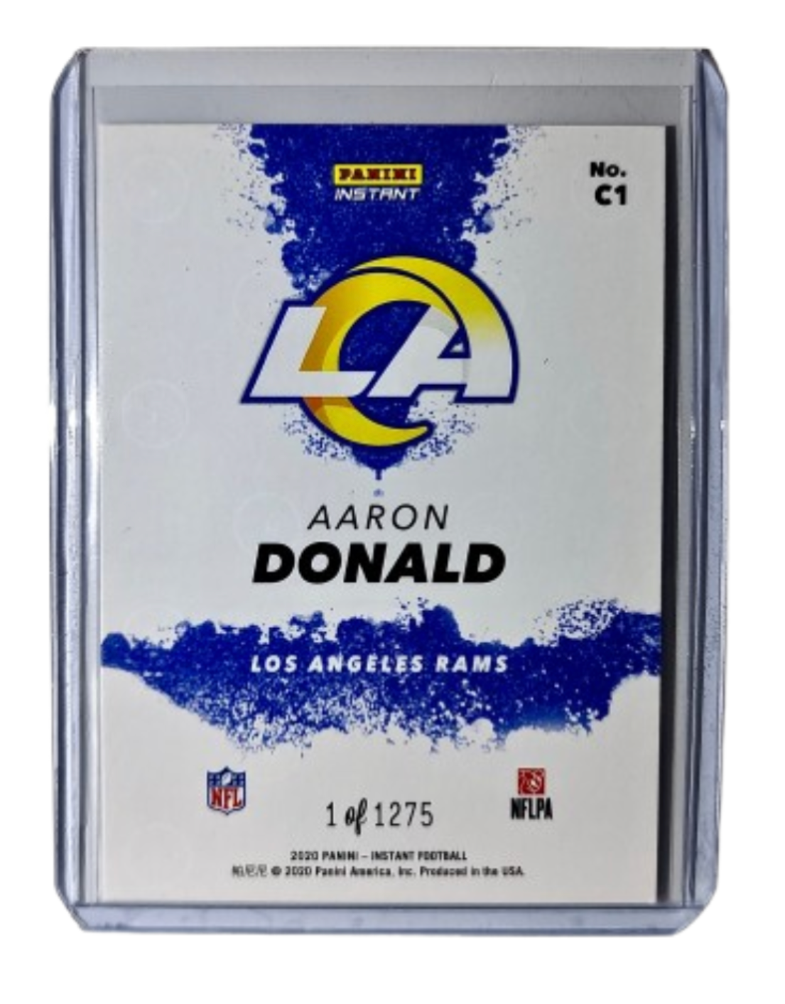 Aaron Donald 2020 Panini NFL Instant My City #1 Football Card 1 of 1275