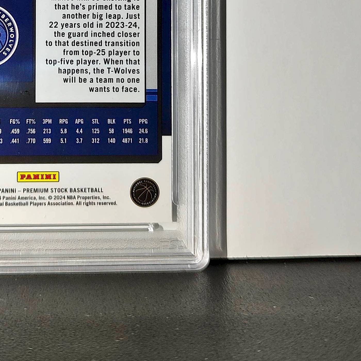 Anthony Edwards 2023 Panini Hoops Premium #87 Pulsar PSA 9 Mint