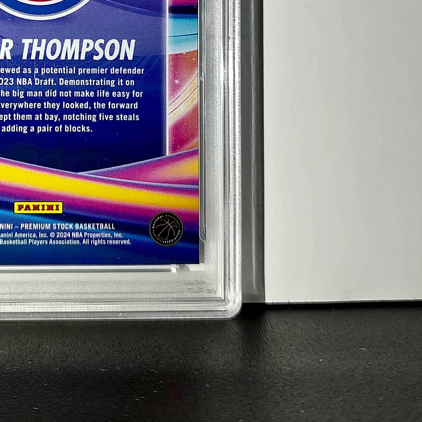 Ausar Thompson 2023 Panini Hoops Premium Anti Gravity #8 Disco Prizm PSA 10 Gem