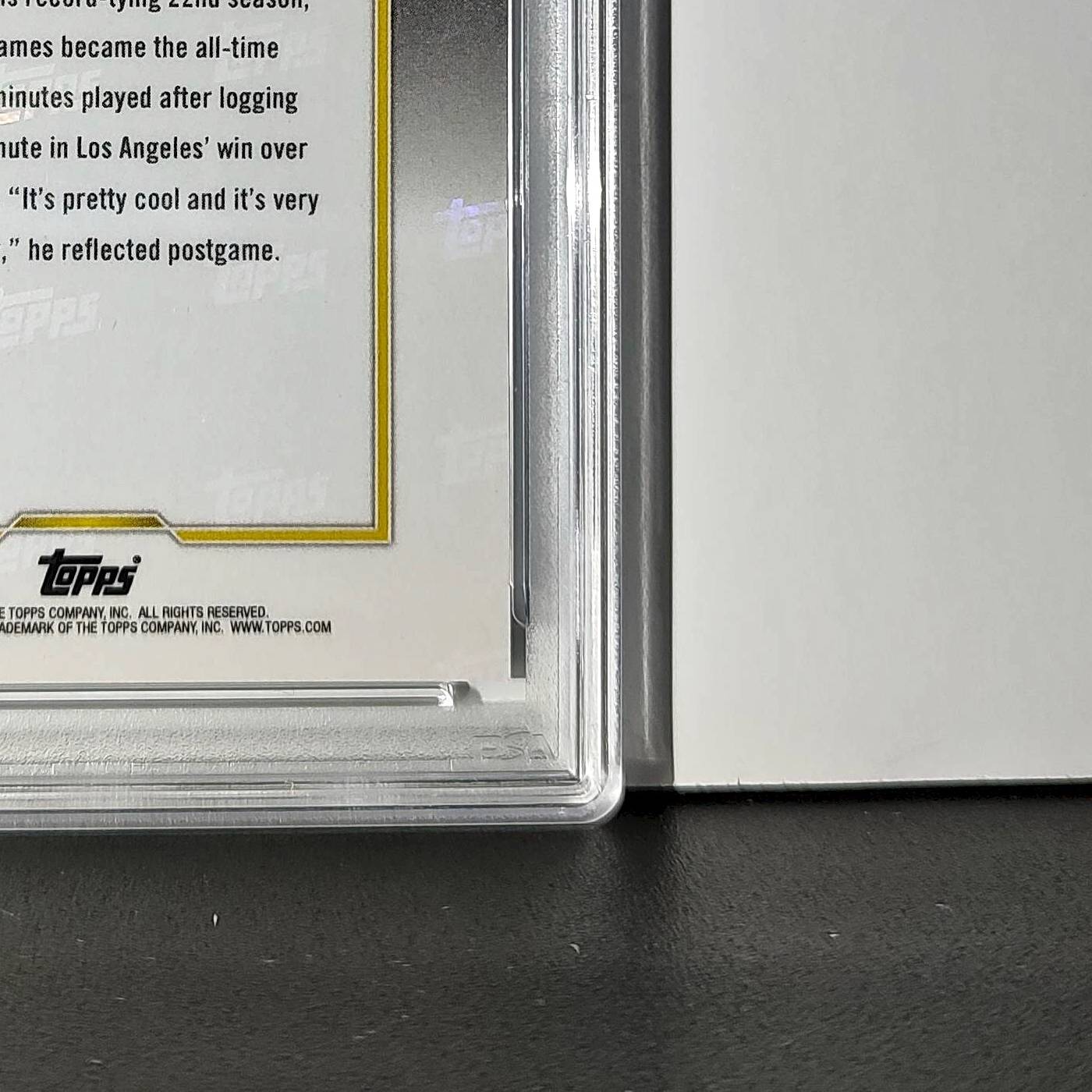 LeBron James 2024 Topps Now #10 All-Time Leader Minutes Played PSA 9 Mint