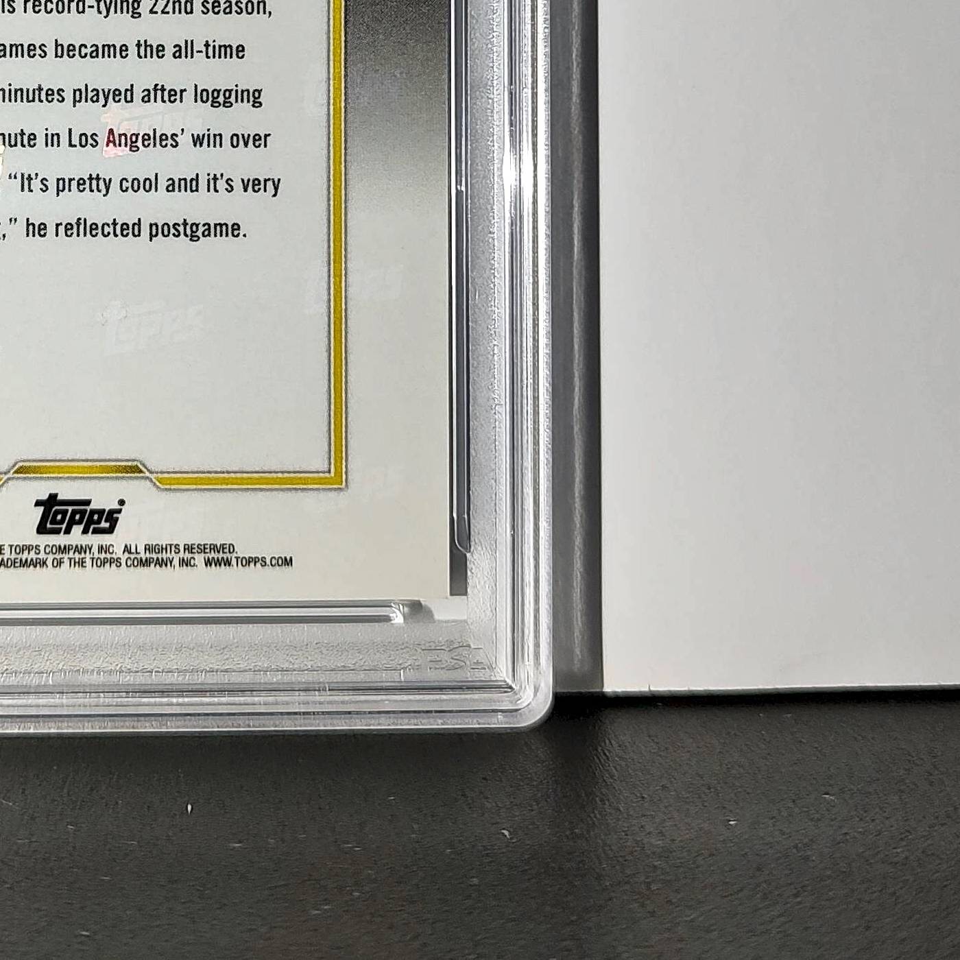 LeBron James 2024 Topps Now #10 All-Time Leader Minutes Played Blue 63/75 PSA 9