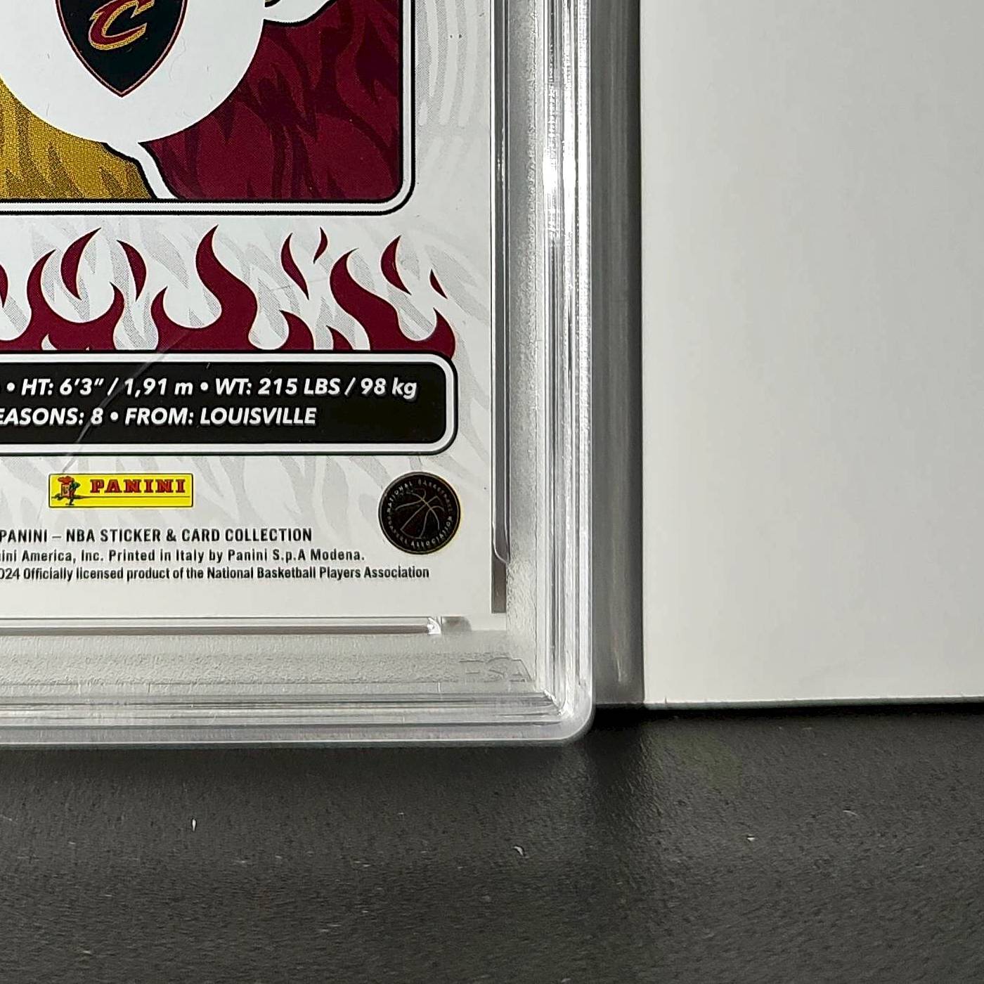 Donovan Mitchell 2024-25 Panini NBA #27 Sticker 9/100 Red Foil PSA 8 NM-MT