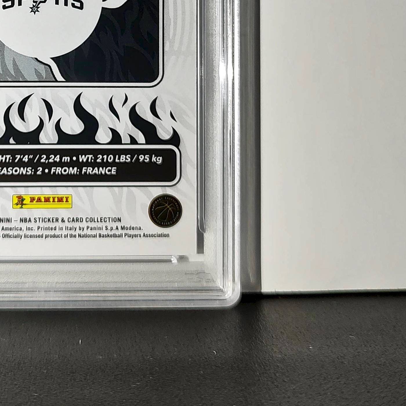 Victor Wembanyama 2024-25 Panini NBA #63 Sticker 42/75 Purple Foil PSA 7 NM