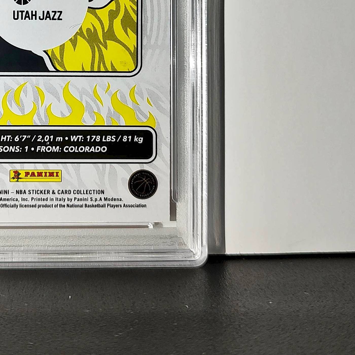 Cody Williams Rookie 2024-25 Panini NBA #99 Sticker 4/50 Orange Foil PSA 7 NM