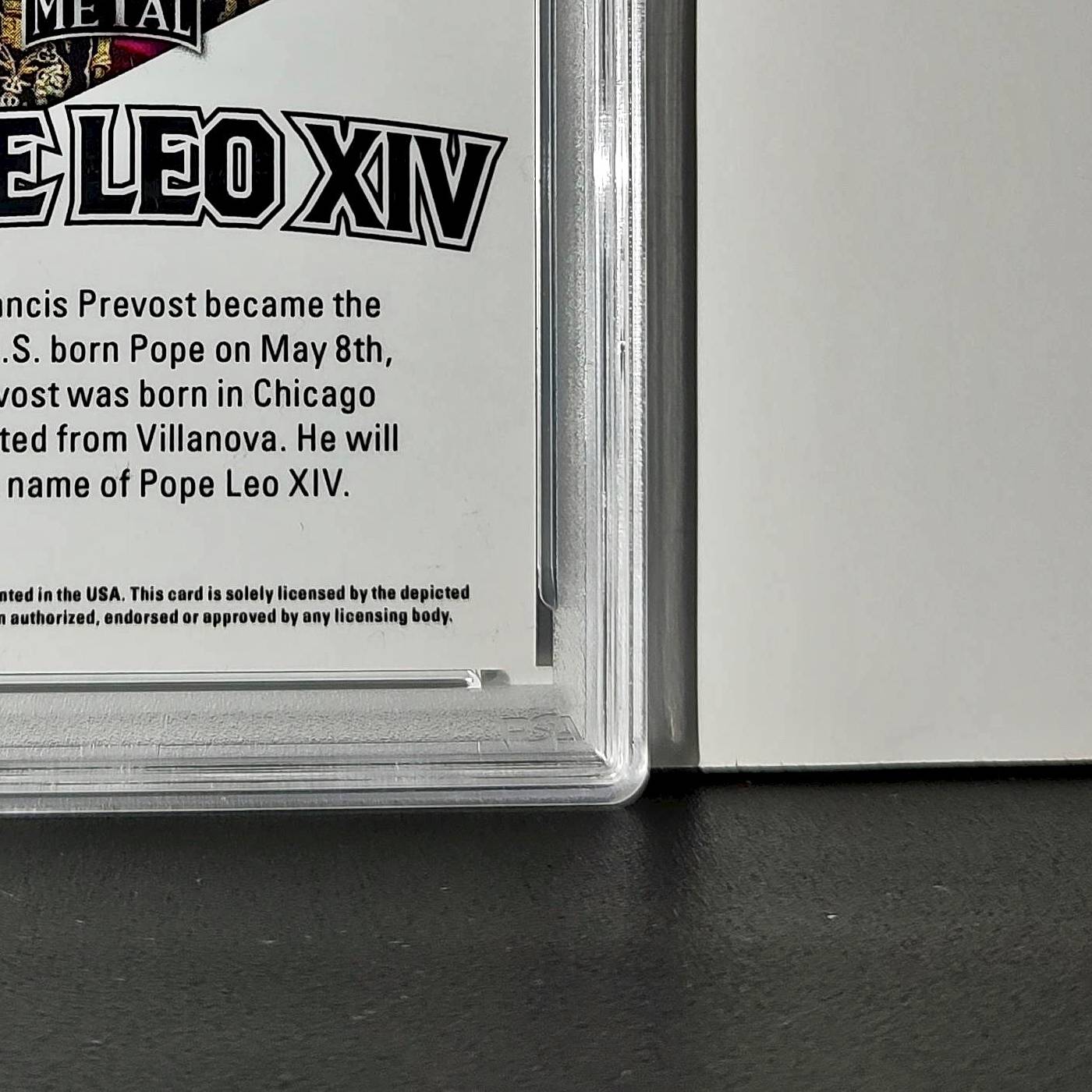 2025 Leaf Metal Pope Leo XIV 33/583 #1 Snow Variant PSA 9 Mint