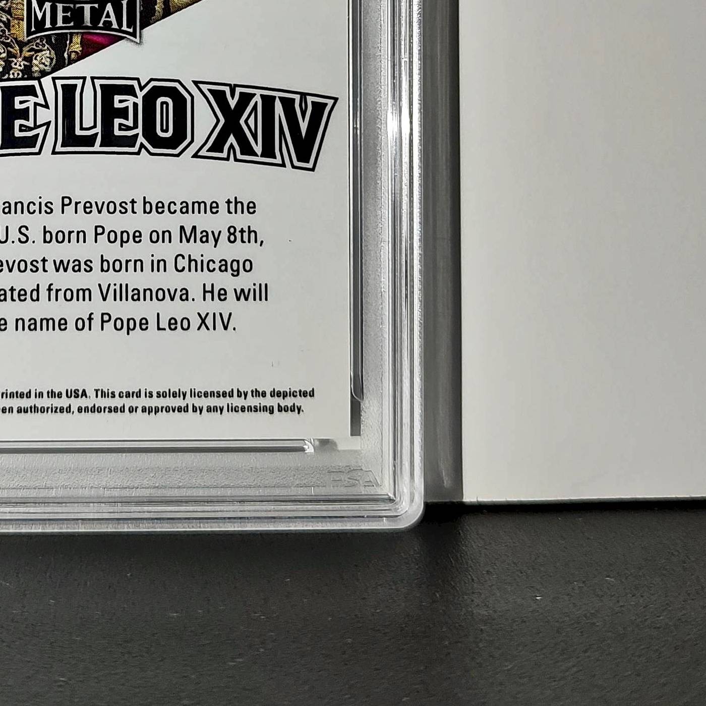 2025 Leaf Metal Pope Leo XIV 45/529 #1 Hot Dog Variant PSA 9 Mint
