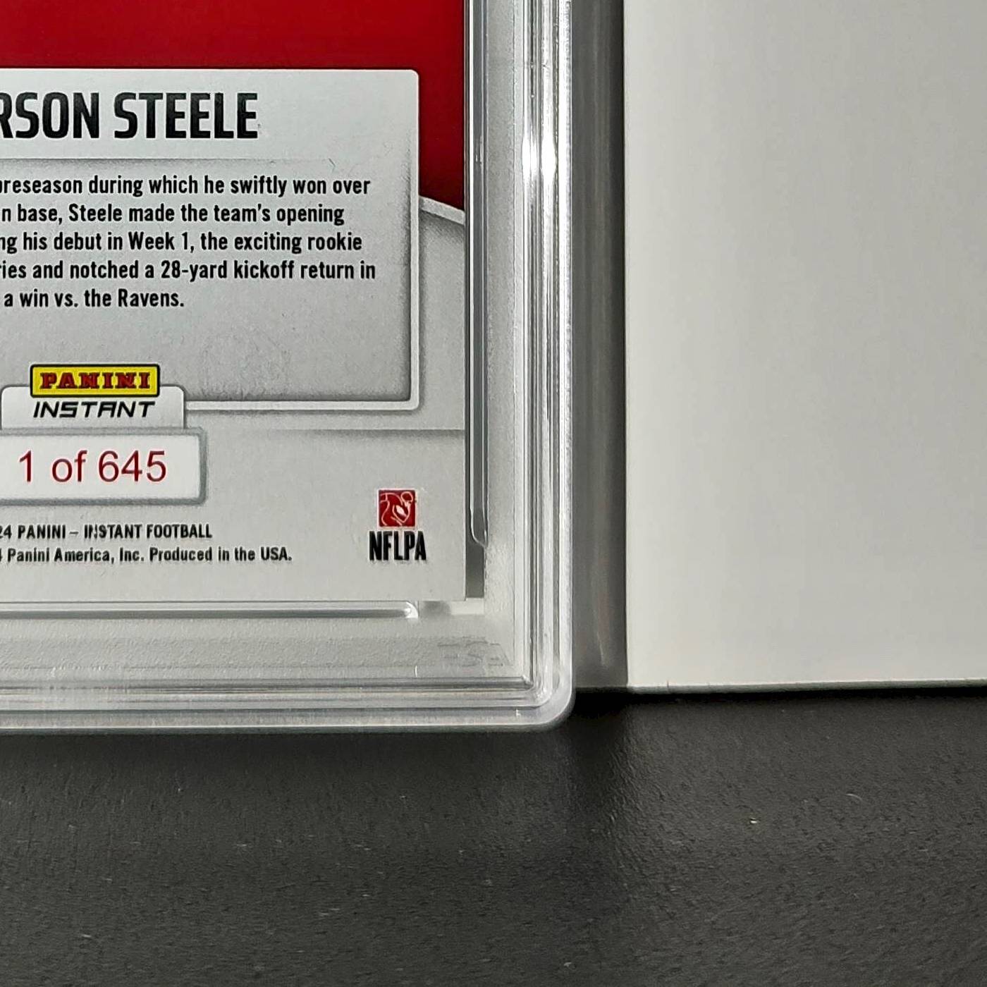 Carson Steele Rookie 2024 Panini Instant NFL #24 PSA 10 Gem Mint