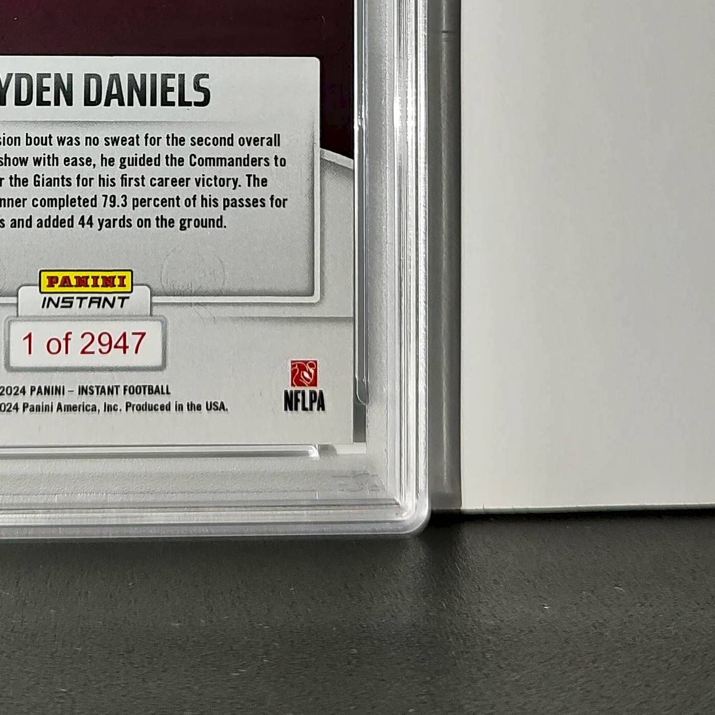 Jayden Daniels Rookie 2024 Panini Instant NFL #40 PSA 8 NM-MT