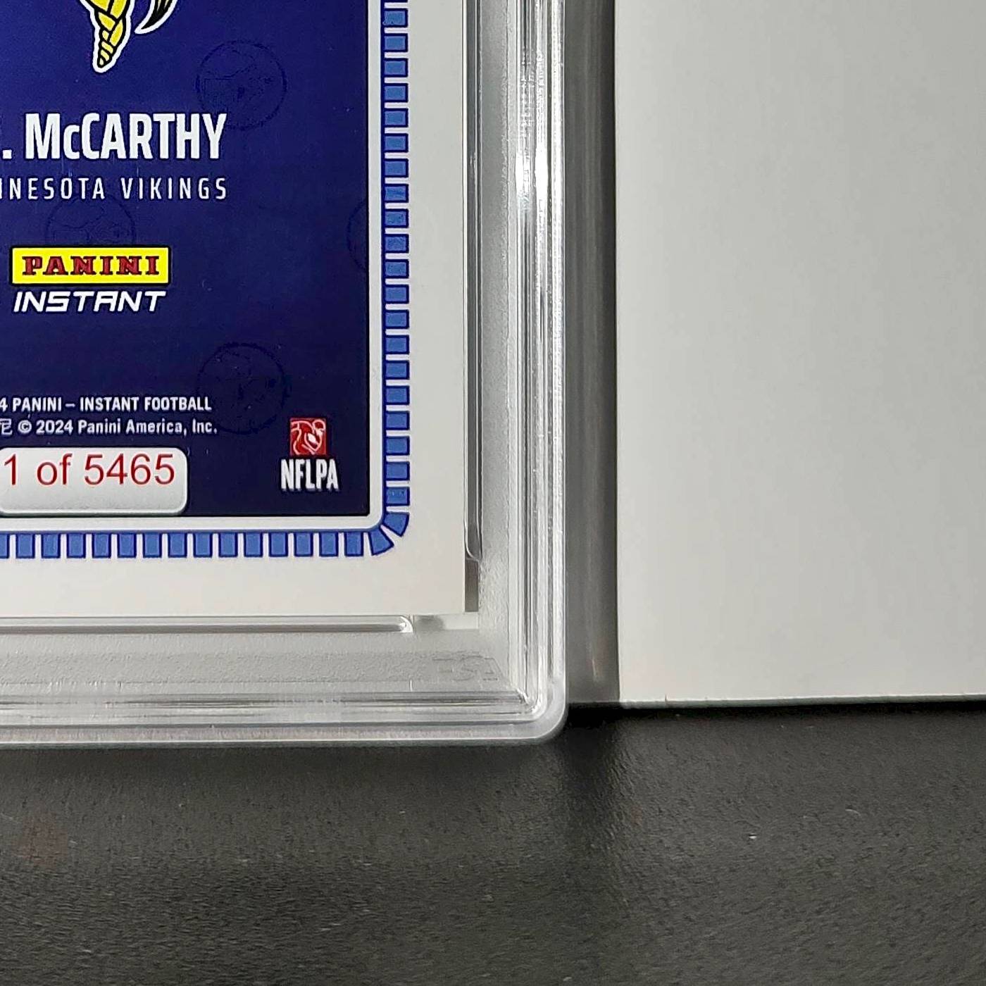 J.J. McCarthy 2023 Panini Instant Draft Night #NFLDN-1 PSA 9 Mint