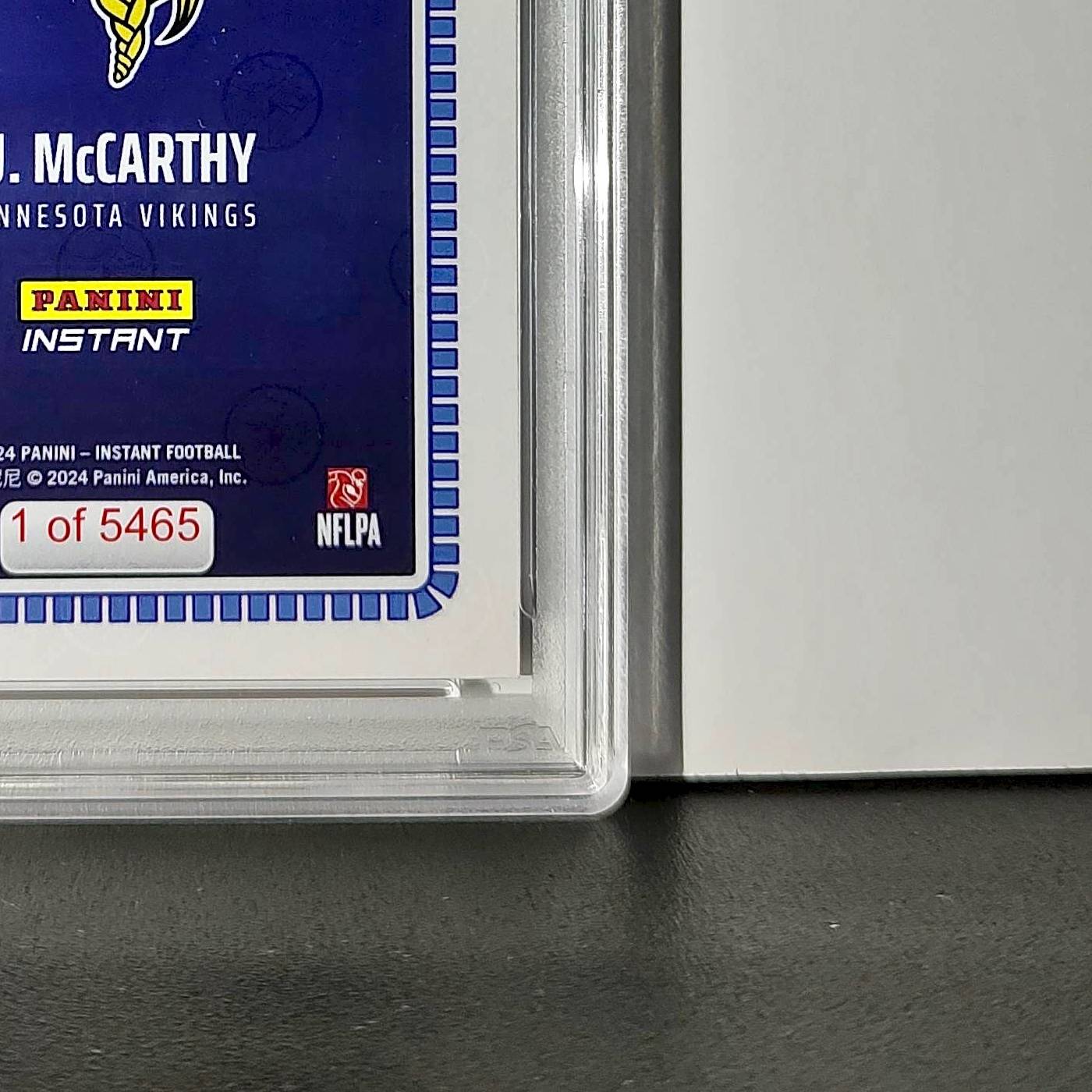 J.J. McCarthy 2023 Panini Instant Draft Night #NFLDN-1 PSA 9 Mint