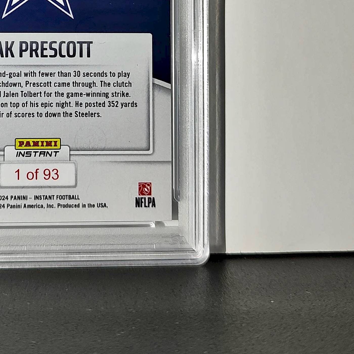 Dak Prescott Rookie 2024 Panini Instant NFL #76 PSA 10 Gem Mint