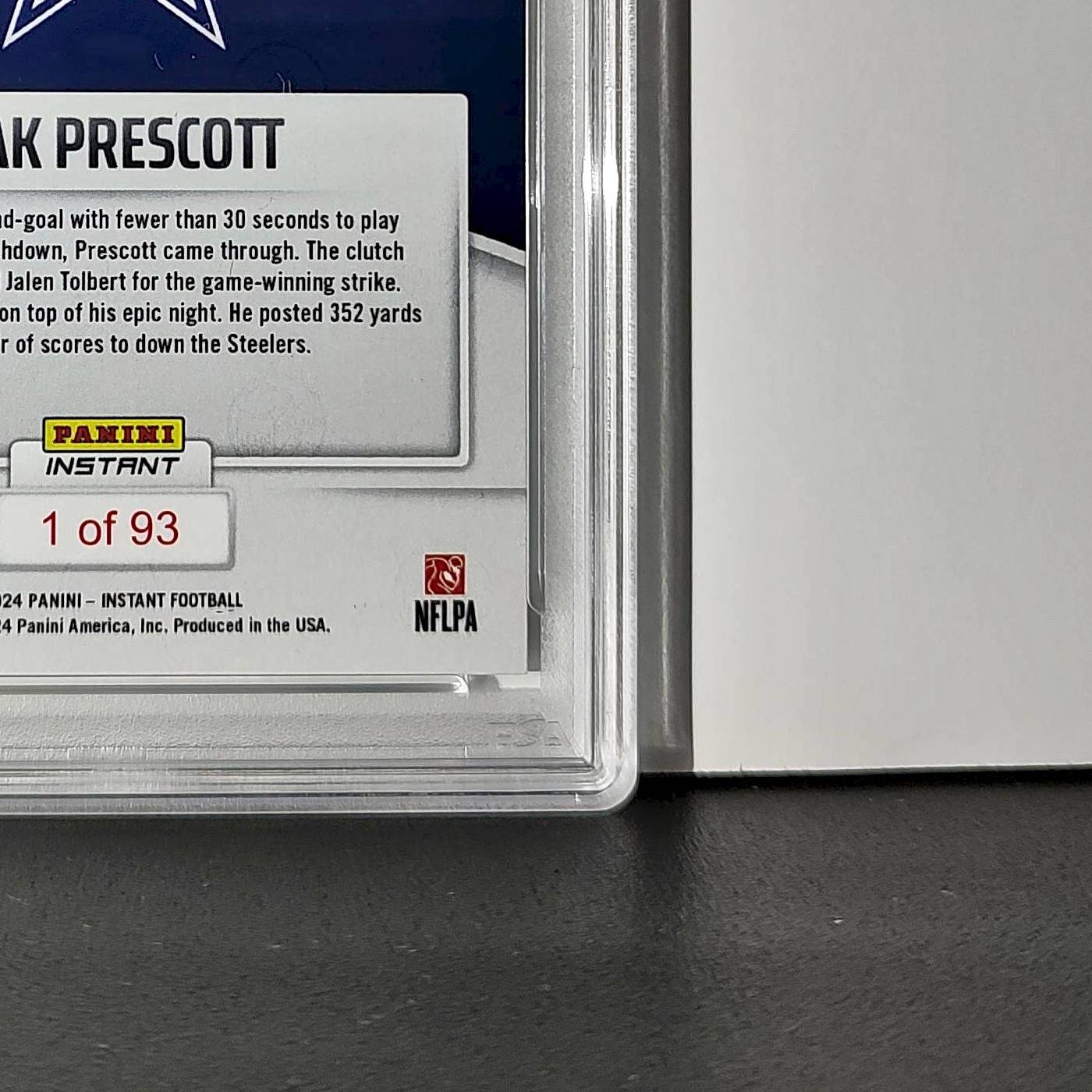Dak Prescott Rookie 2024 Panini Instant NFL #76 PSA 10 Gem Mint
