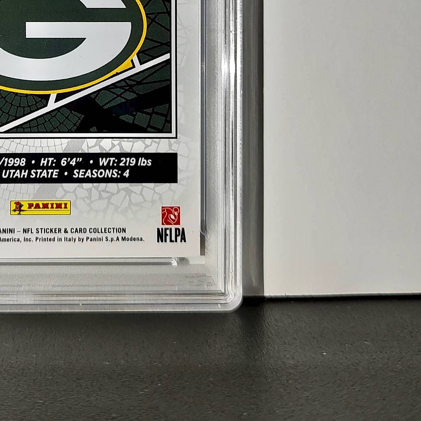 Jordan Love 2024 Panini Sticker Collection 024/099 #18 Purple Foil PSA 8 NM-MT