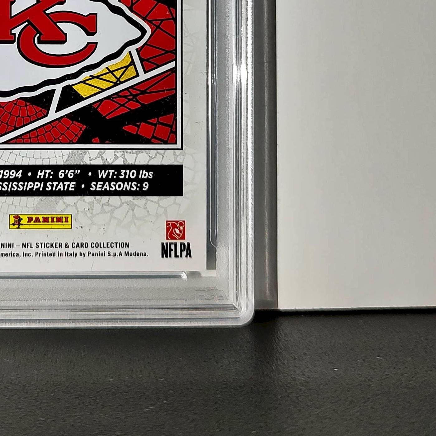 Chris Jones 2024 Panini Sticker Collection 237/349 #39 Blue Foil PSA 8 NM-MT