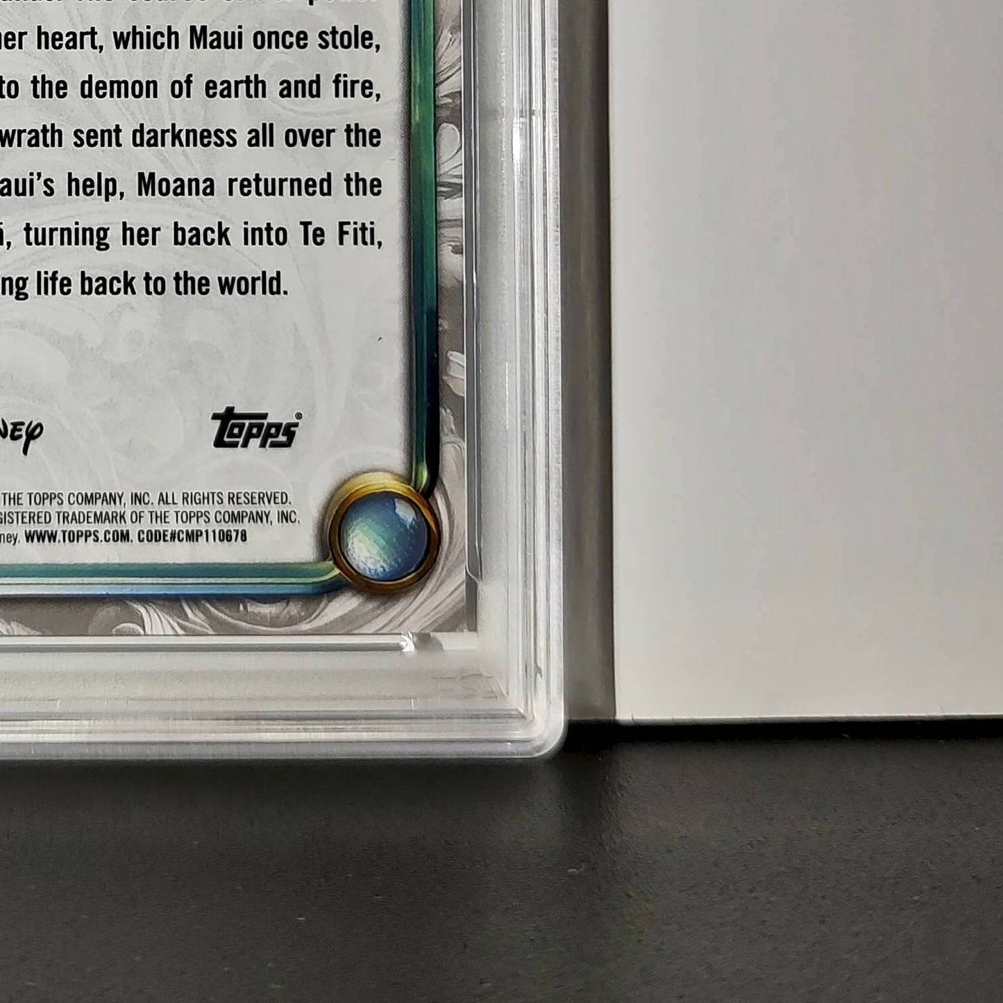 Te Fiti 2025 Topps Disney Wonder #90 Winter Variant Card Moana PSA 8