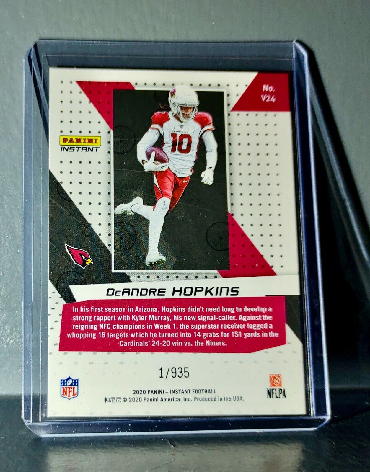 DeAndre Hopkins 2020 Panini NFL Instant Vortex #24 Football Card 1/935