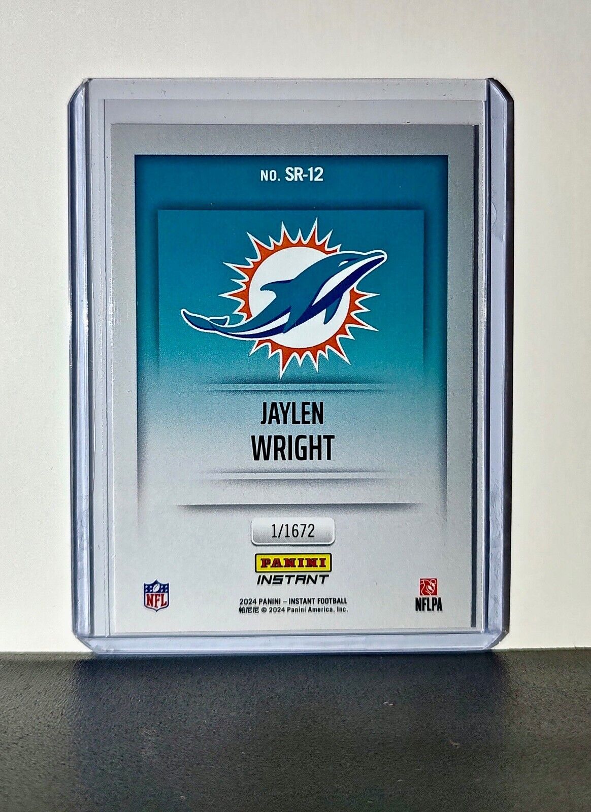 Jaylen Wright 2024 Panini NFL #12 Studio Rookies Card Miami Dolphins 1/1672