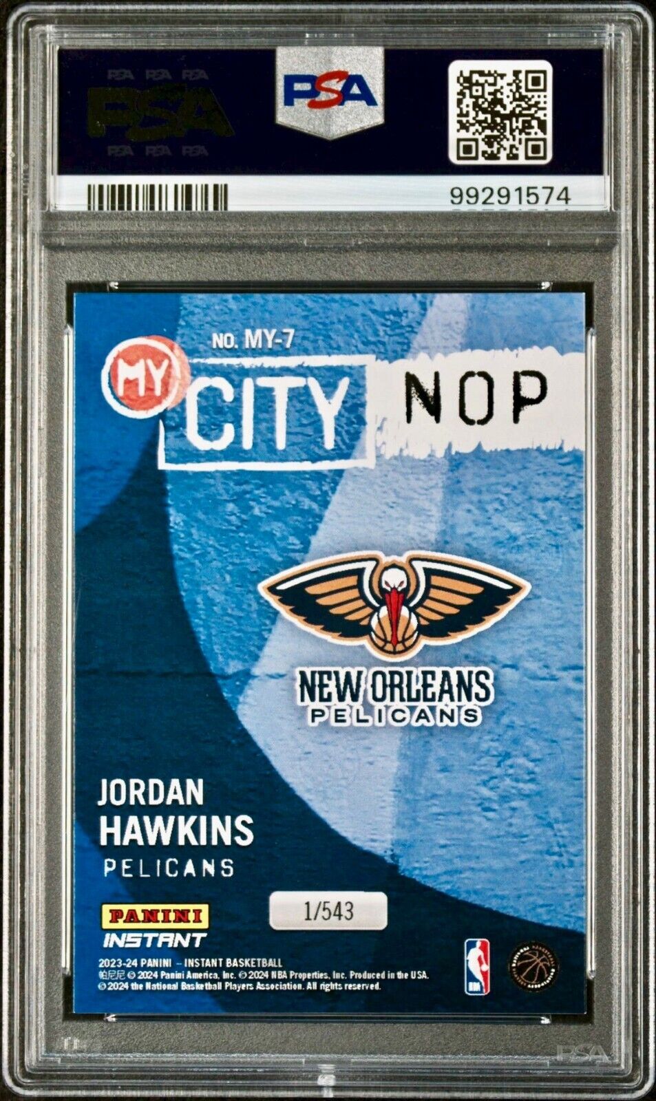 Jordan Hawkins 2023 Panini MyCity Rookie NBA #MY-7 Basketball Card PSA 9 Mint