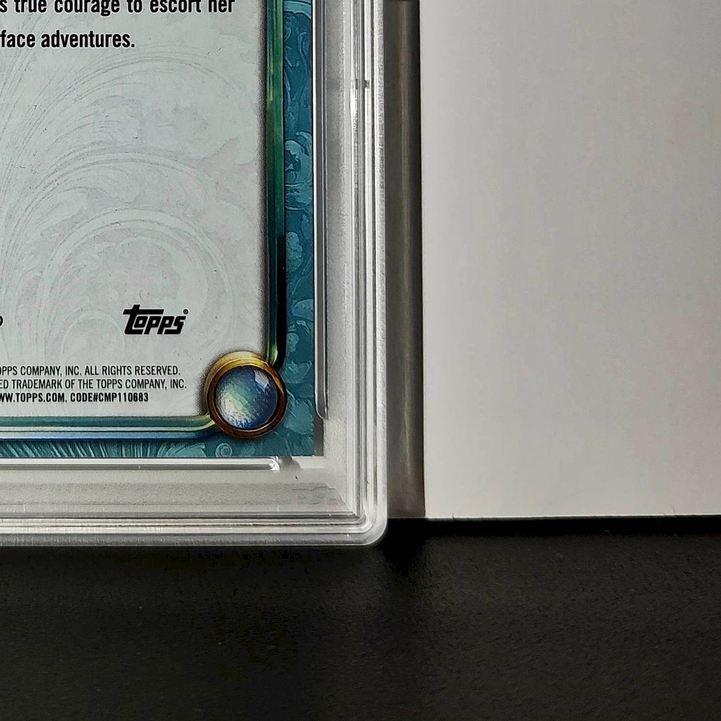 Flounder 2025 Topps Disney Wonder #122 Diamond Card The Little Mermaid PSA 7