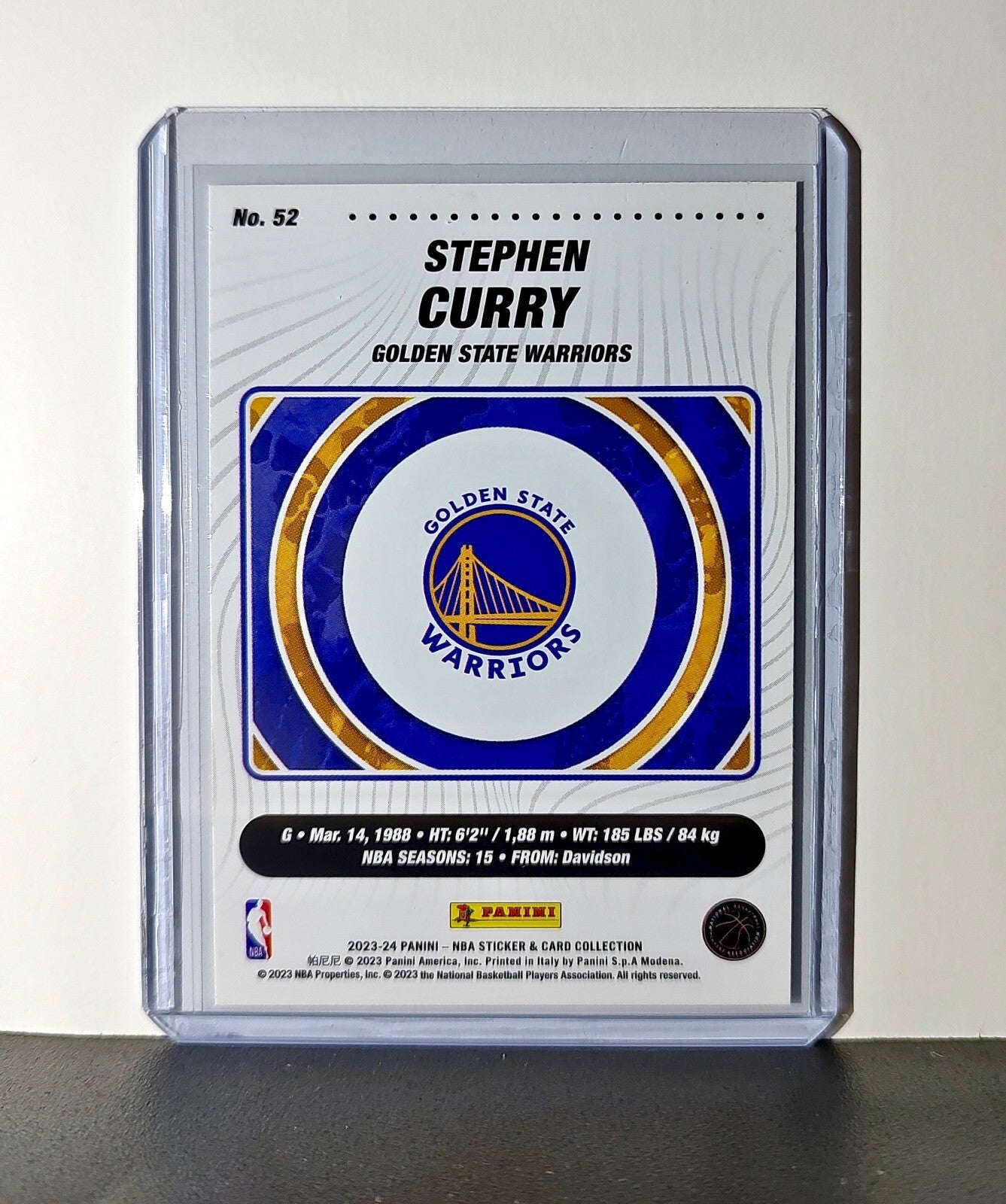 Stephen Curry 2023-24 Panini NBA #52 Sticker Card Golden State Warriors