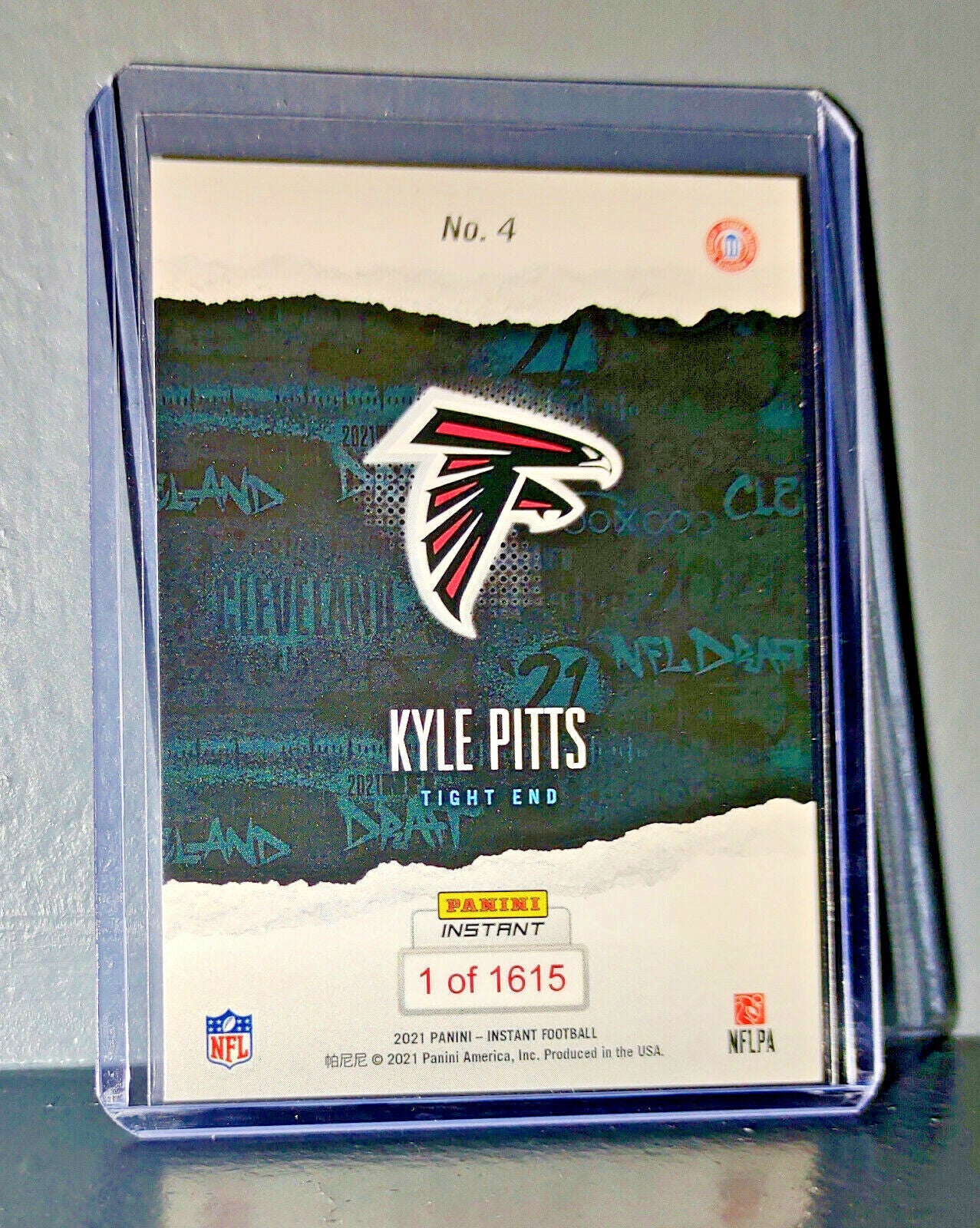 Kyle Pitts 2021 Panini NFL Instant Draft Night #4 Rookie Card 1 of 1615