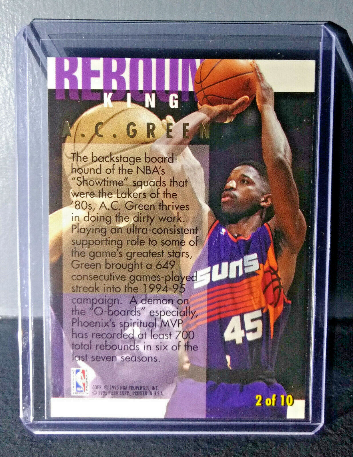 1994-95 A.C. Green Fleer Ultra Rebound King #2 Basketball Card