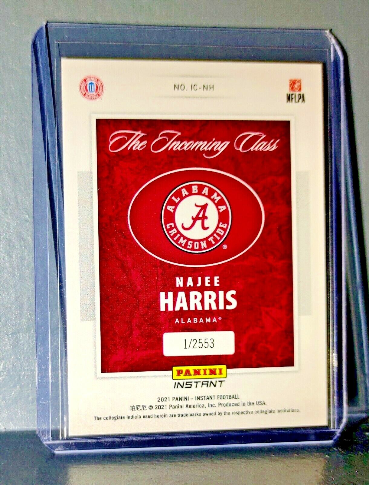 Najee Harris 2021 Panini NFL The Incoming Class Rookie Football Card 1/2553