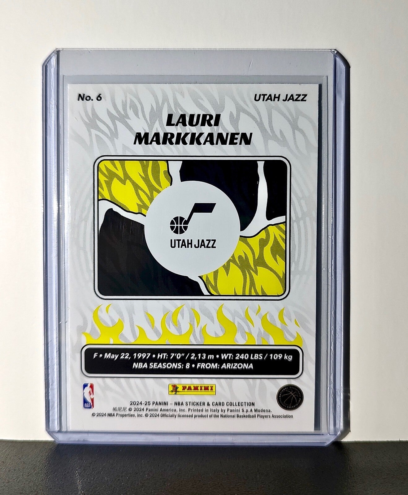 Lauri Markkanen 2024-25 Panini NBA #6 Sticker Card Utah Jazz