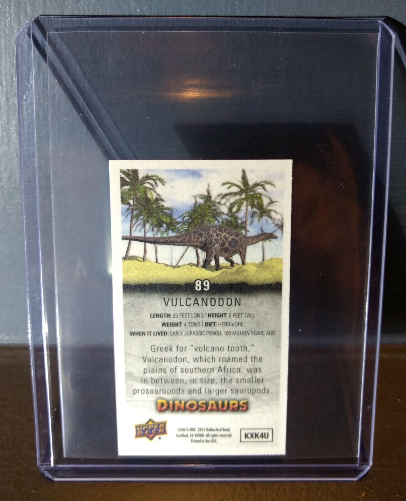 2015 Upper Deck Dinosaurs Canvas Mini Vulcandon #89 Trading Card