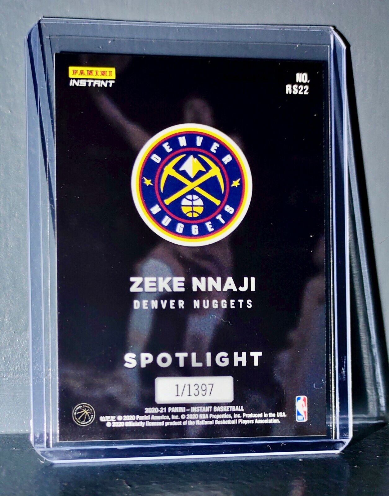Zeke Nnaji Rookie Spotlight 2020-21 Panini NBA #22 Basketball Card 1 of 1397
