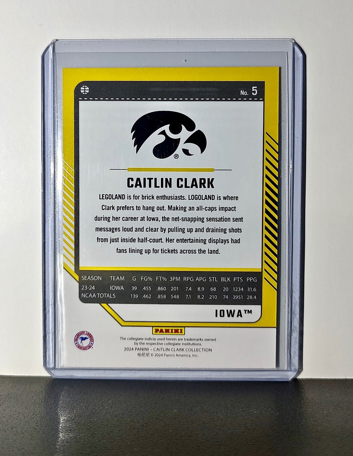 Caitlin Clark 2024 Silver Foil Panini Donruss #5 Basketball Card Iowa Hawkeyea
