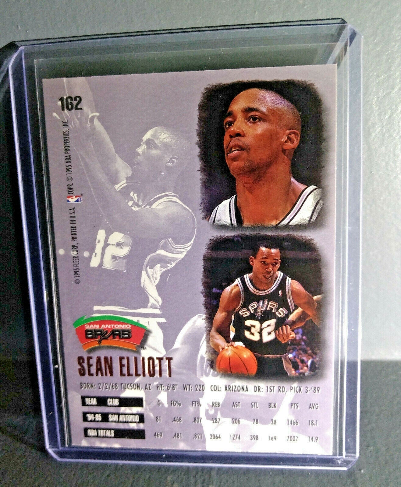 1995-96 Sean Elliott Fleer Ultra #162 Basketball Card
