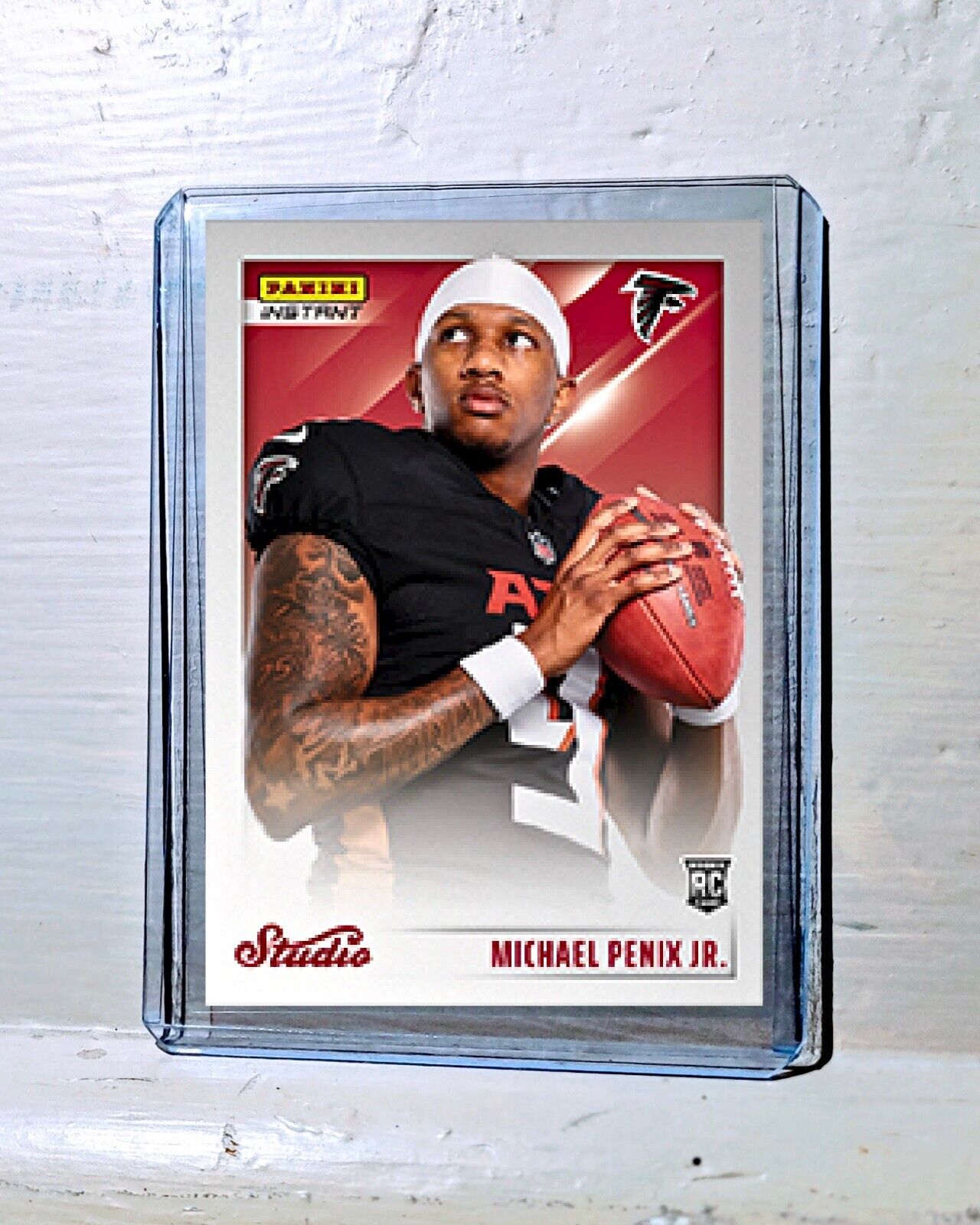 Michael Penix Jr. 2024 Panini NFL Studio Rookies Football Card Atlanta Falcons