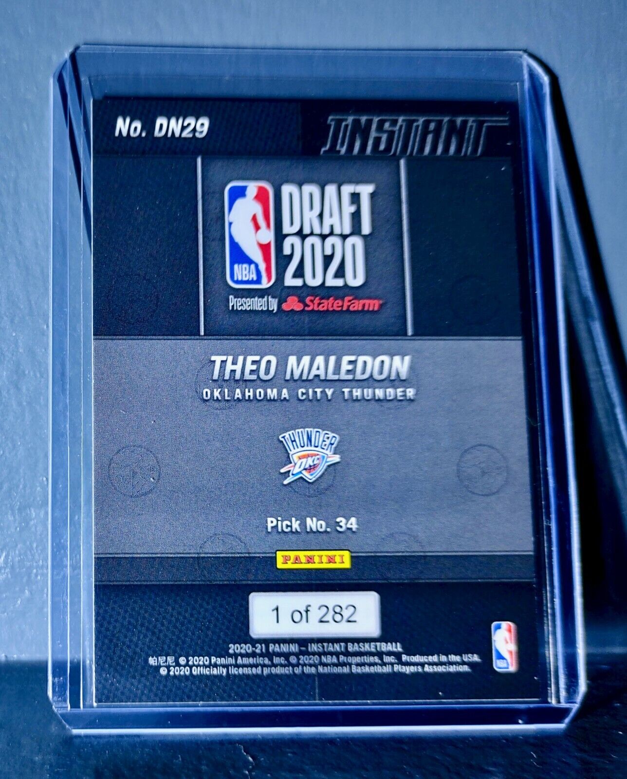 Theo Maledon 2020-21 Panini NBA Draft Night #29 Basketball Rookie Card 1 of 282