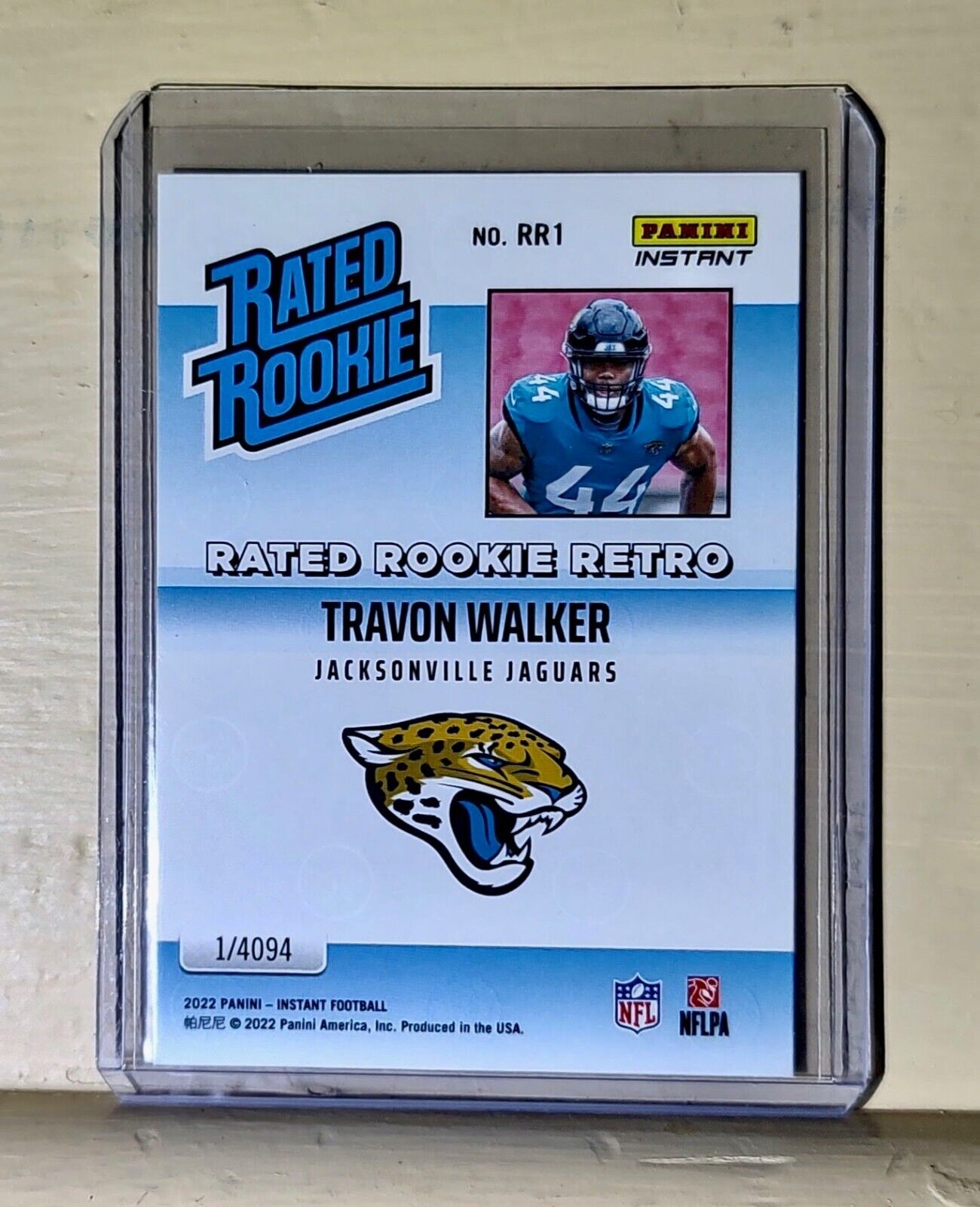 Travon Walker 2022 NFL Panini #1 Rated Rookie Retro Football Card 1/4094