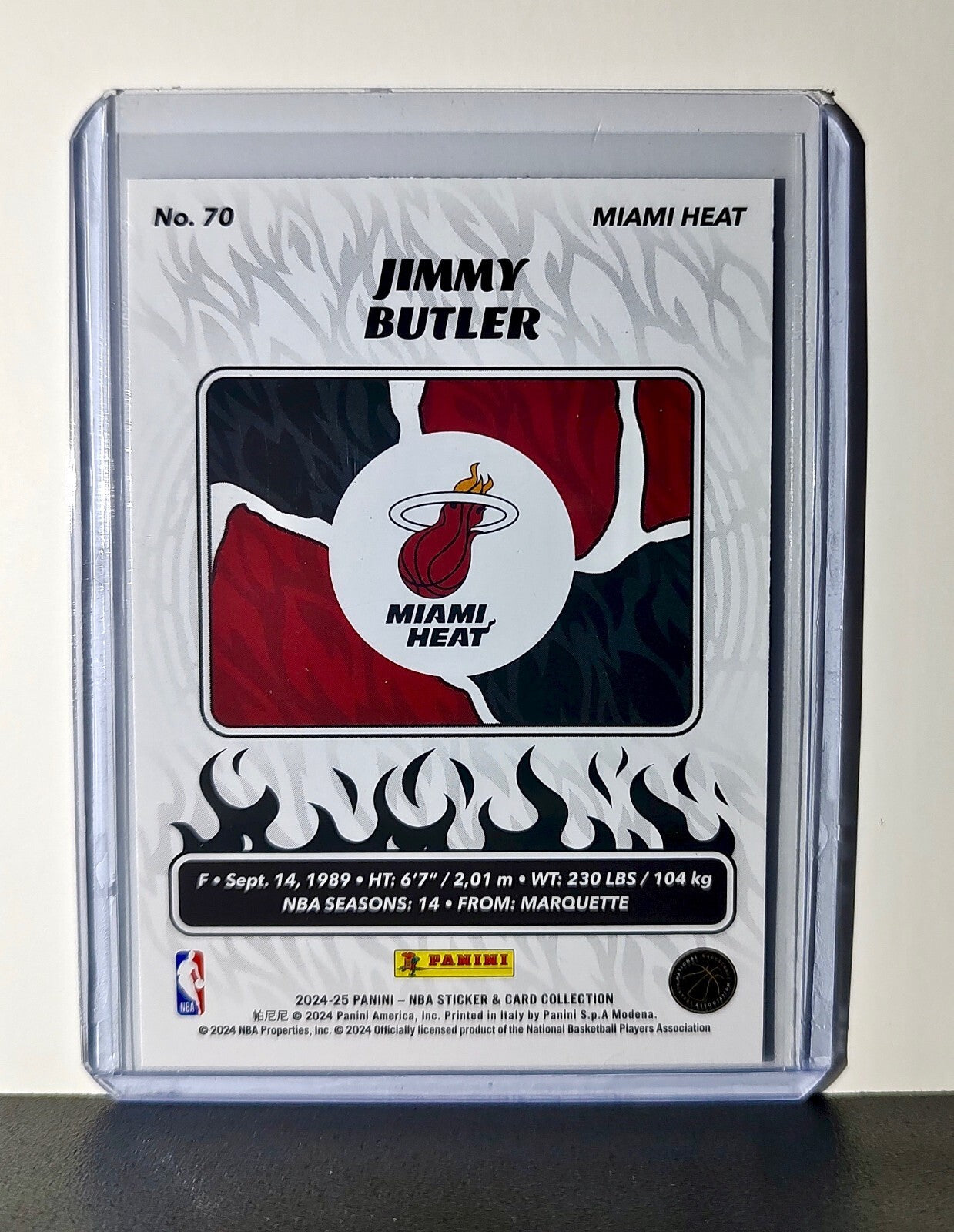 Jimmy Butler 2024-25 Panini NBA #70 Foil Sticker Card Miami Heat