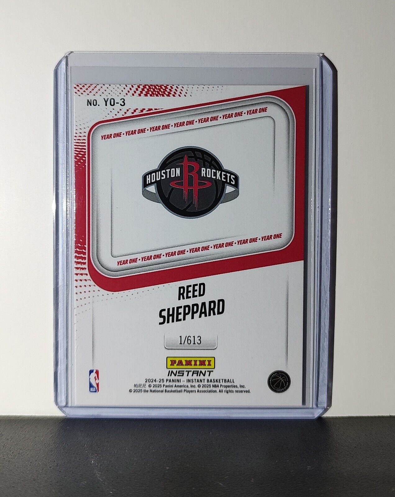 Reed Sheppard Rookie Card 2024-25 Panini Year One #3 Basketball Rockets 1/613