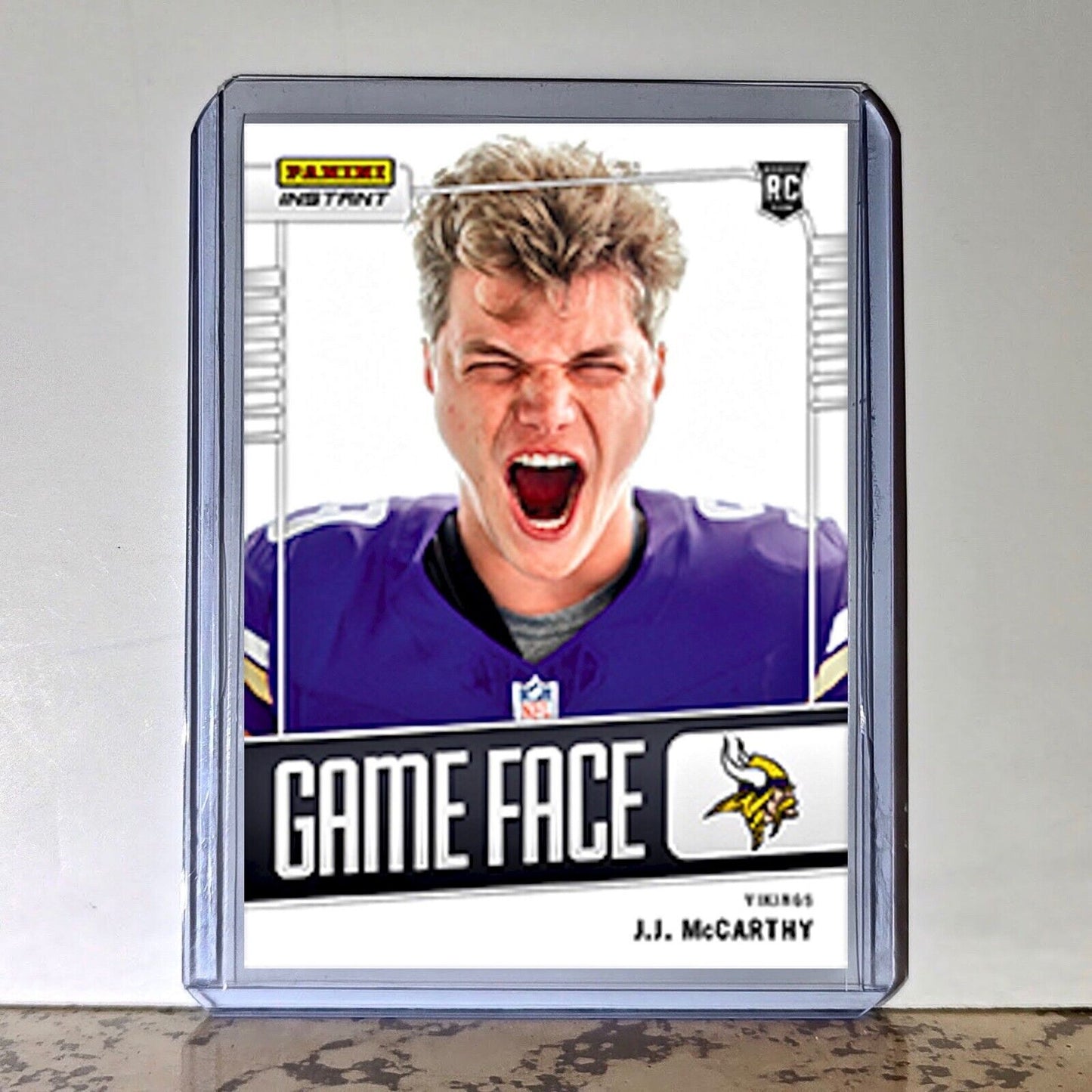 JJ McCarthy 2024 Panini Game Face NFL #8 Rookie Football Card Vikings PreSale