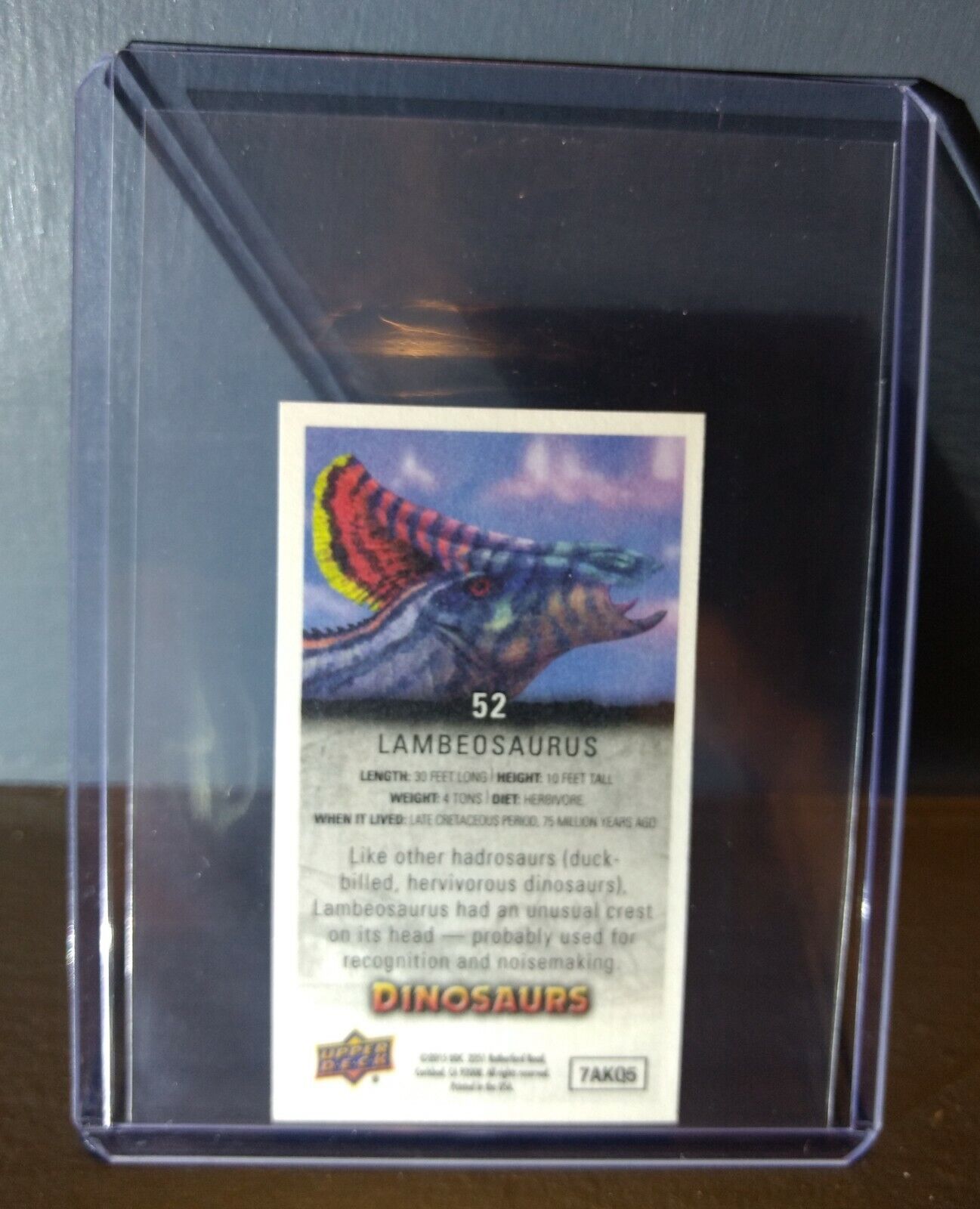 2015 Upper Deck Dinosaurs Canvas Mini Lambeosaurus #52 Trading Card