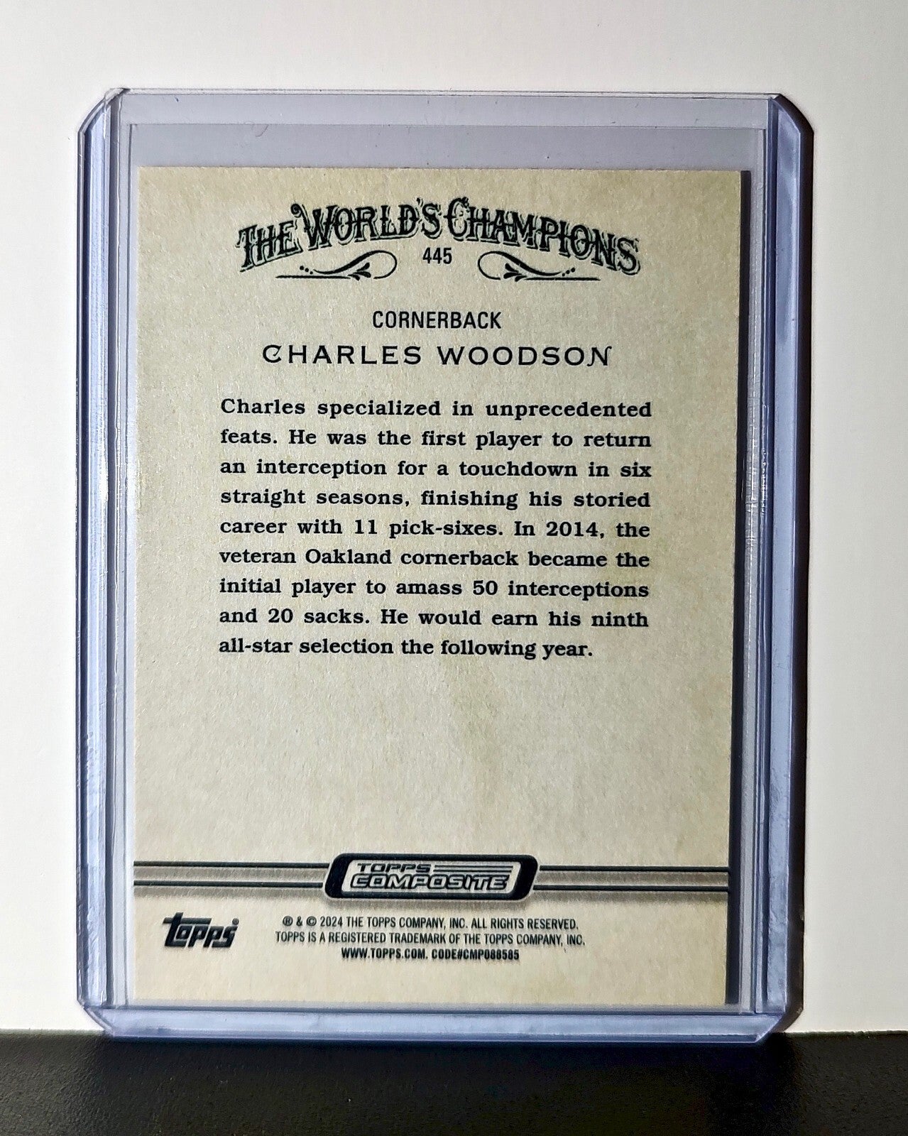 Charles Woodson 2023 Topps Allen & Ginter NFL #445 Card Oakland Raiders