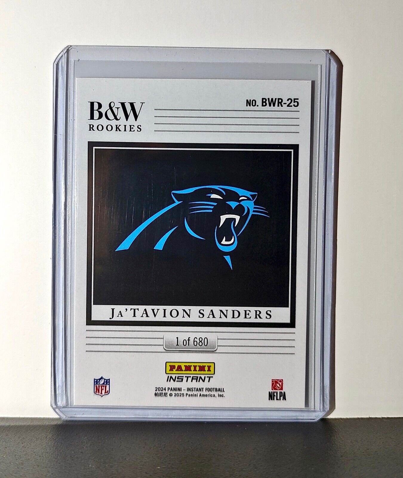 Ja'Tavion Sanders 2024 Panini NFL #25 Black & White Rookies Panthers 1 of 680