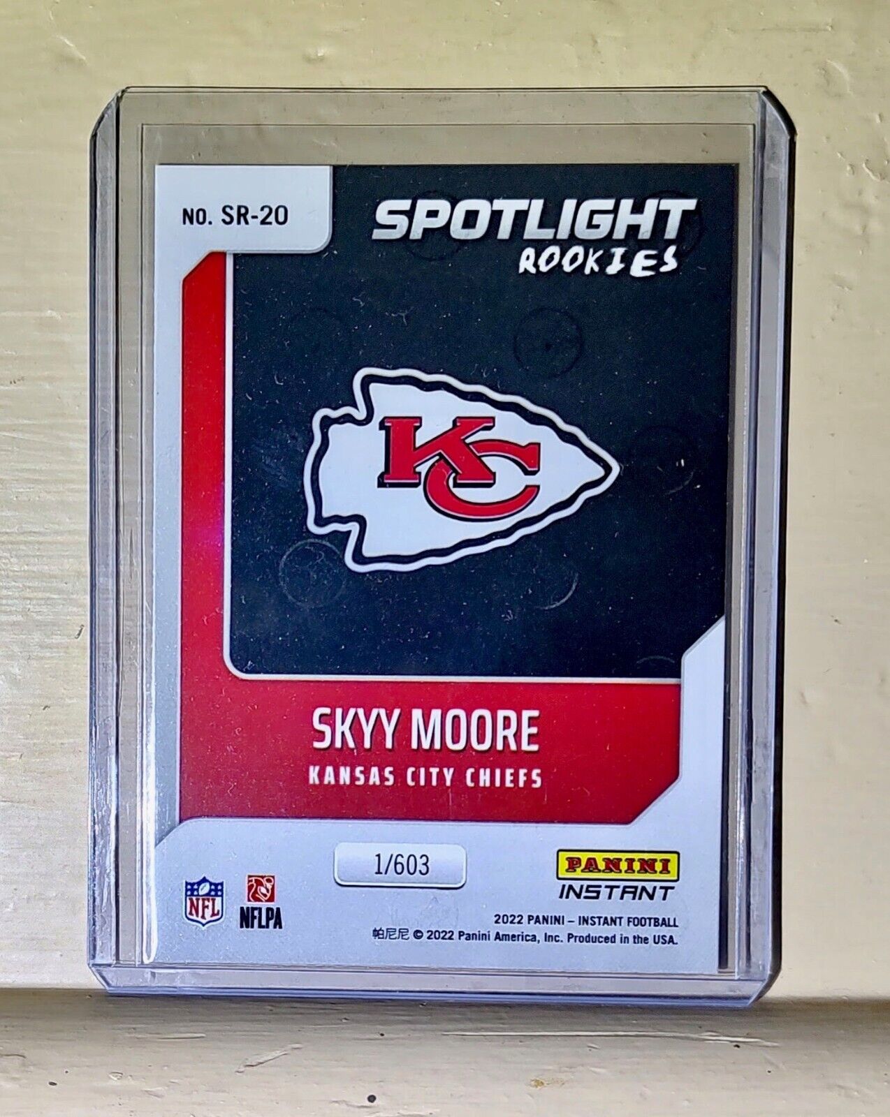 Skyy Moore 2022 NFL Panini #20 Spotlight Rookie Football Card 1/603