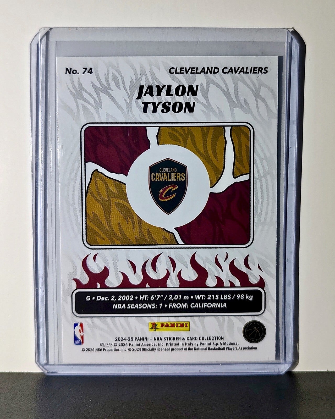 Jaylon Tyson Rookie 2024-25 Panini NBA #74 Foil Sticker Card Cleveland Cavaliers