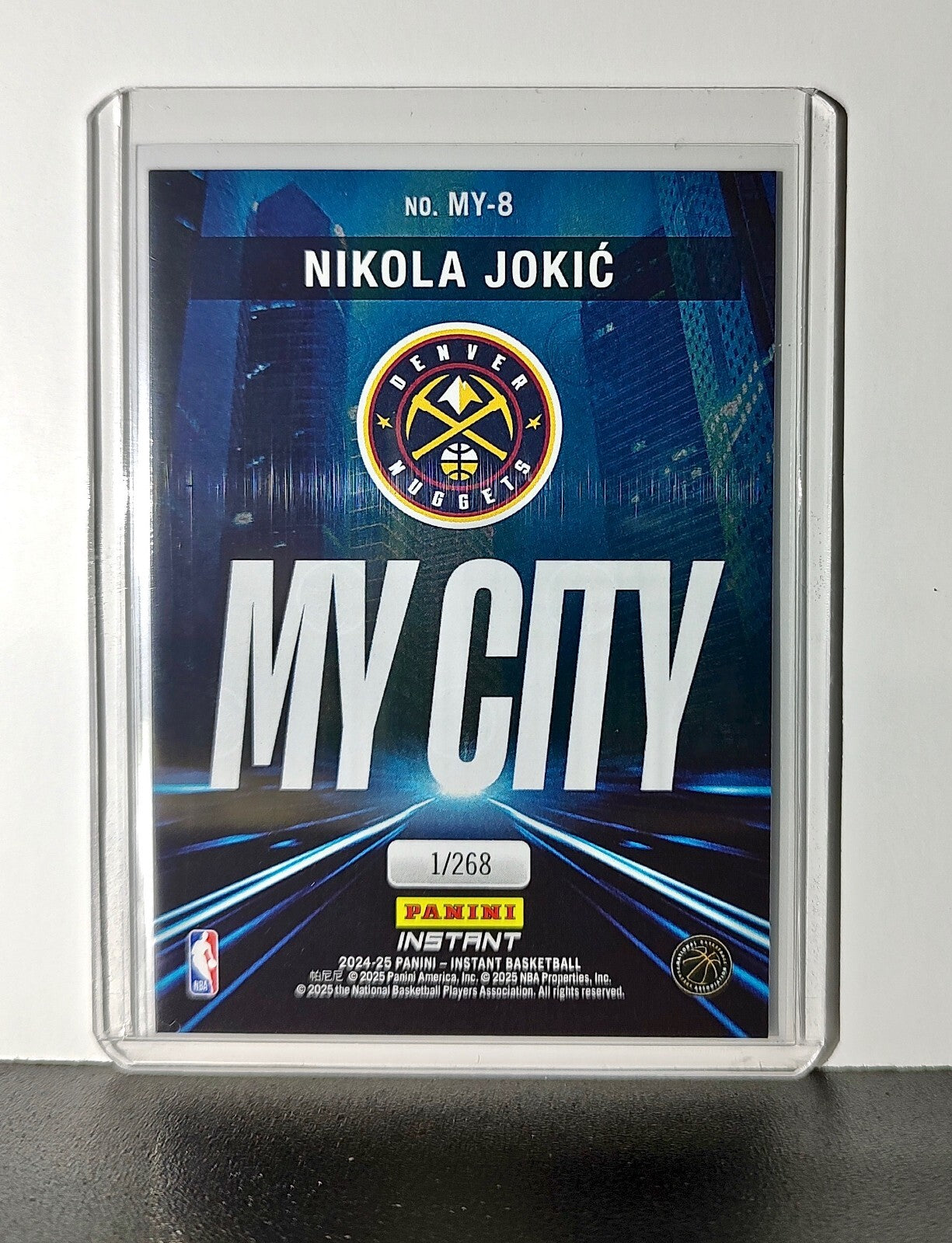 Nikola Jokic 2024-25 Panini MyCity NBA #8 Basketball Card Denver Nuggets 1/268