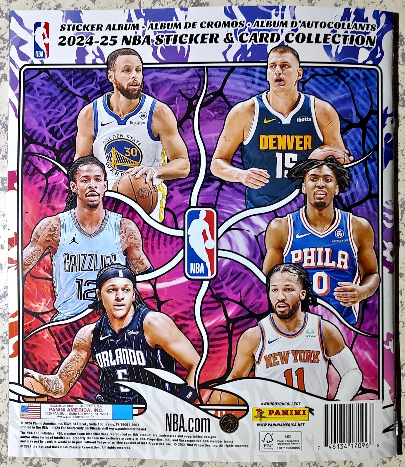 2024-25 Panini NBA Sticker and Card Collection Sticker Album - New, Empty, Mint