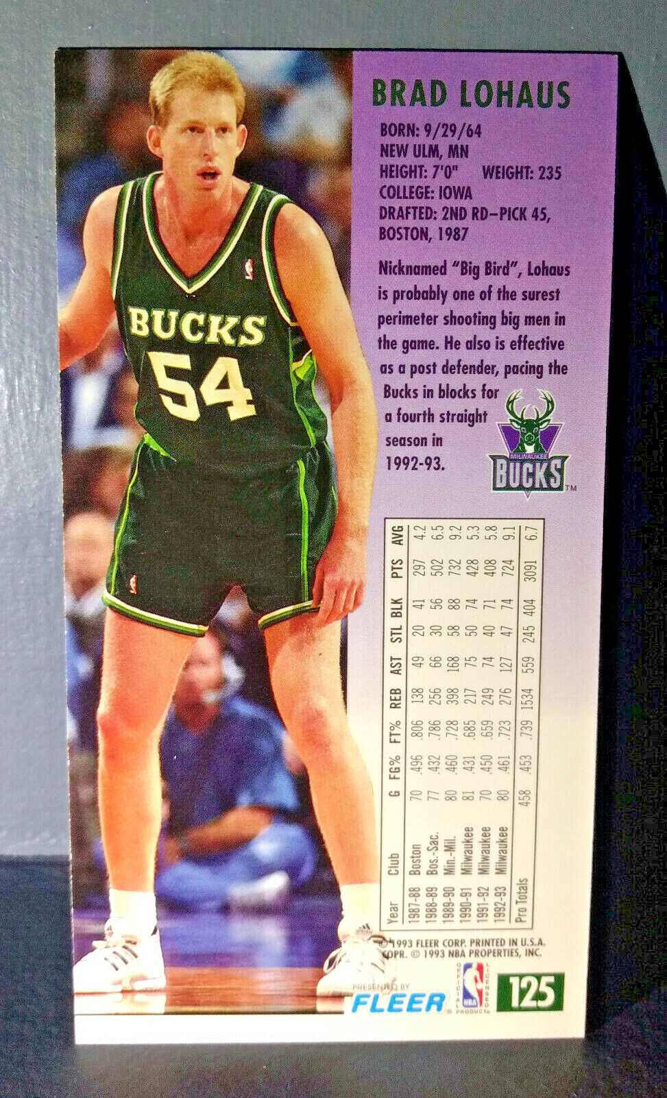 1993-94 Brad Lohaus #125 Fleer NBA Jam Session Basketball Card