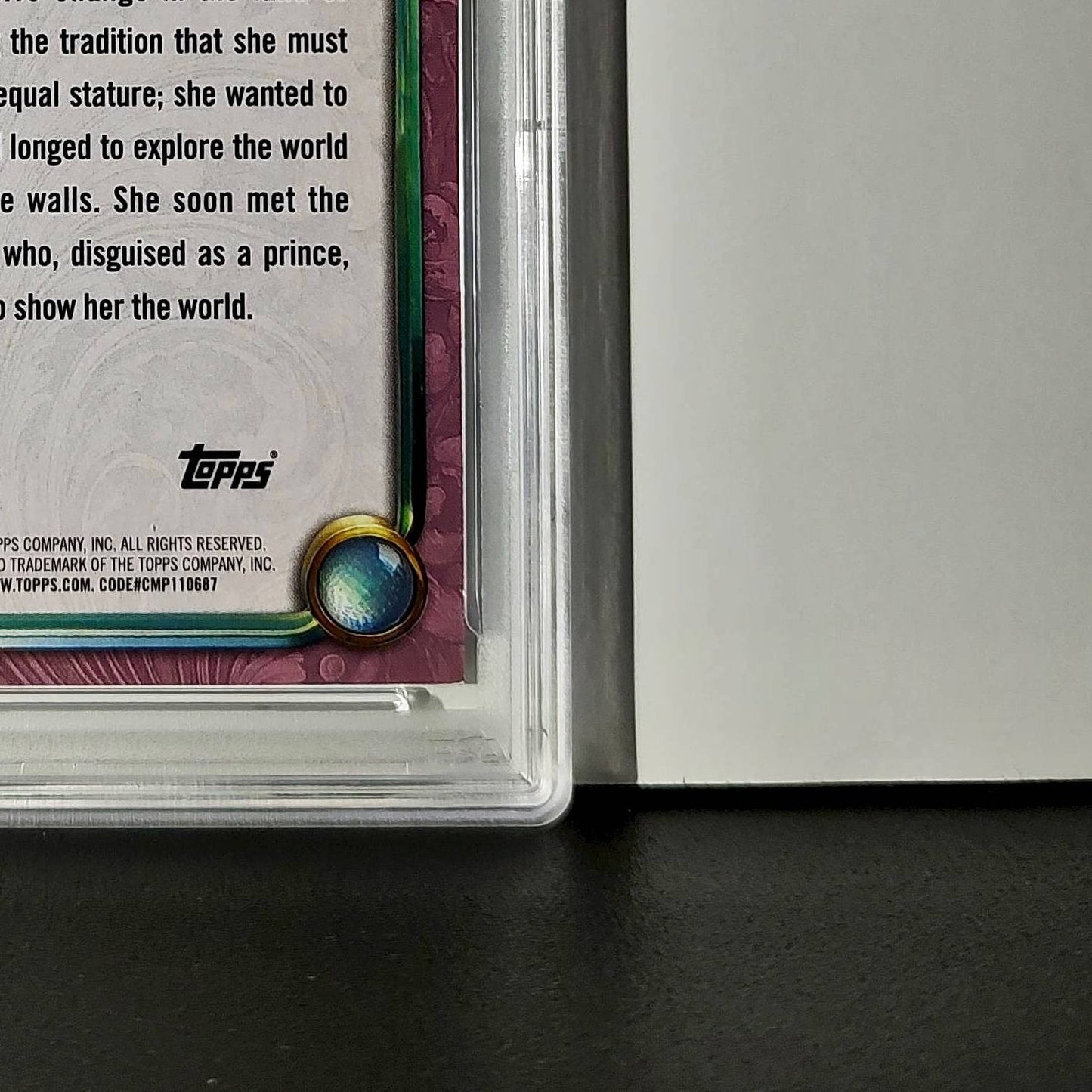 Jasmine 2025 Topps Disney Cartoon Princess #156 Card Aladdin PSA 9 MT