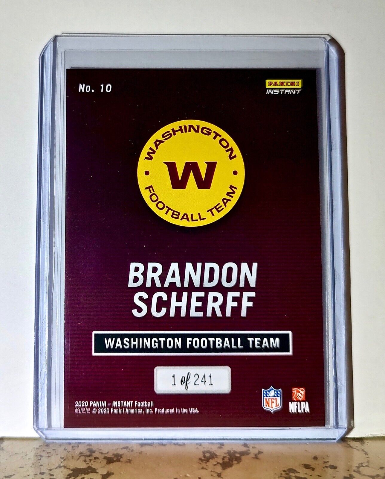 Brandon Scherff 2020 Panini All-Pro NFL #10 Card 1/241 Washington Football Team