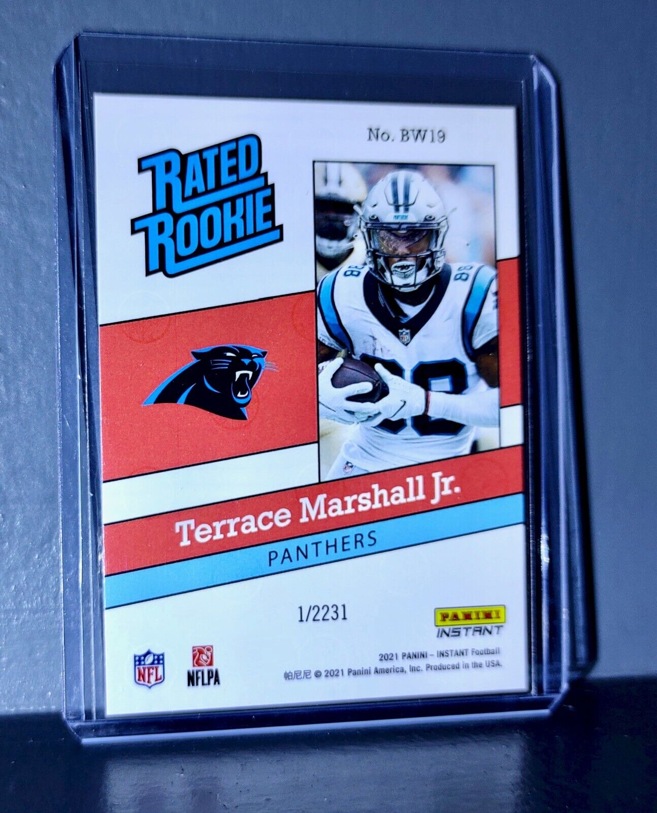 Terrace Marshall Jr. 2021 Panini NFL Rated Rookie Retro #19 Rookie Card 1/2231